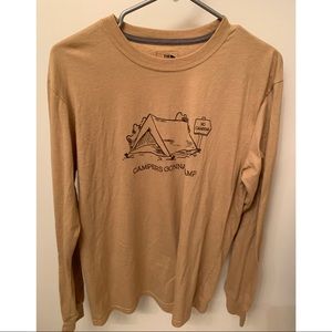 TAN “CAMPERS” NORTHFACE LS TEE SIZE M
